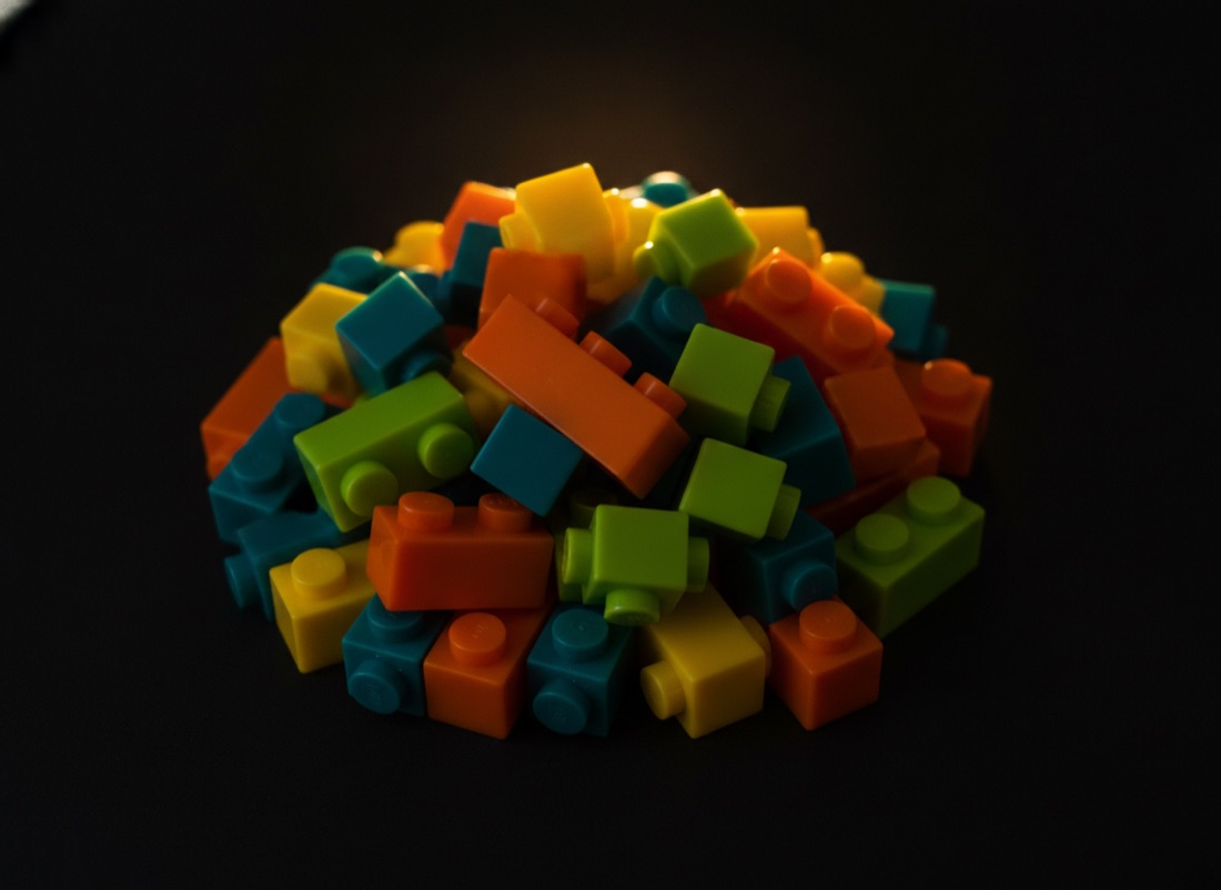 Pile of colourful LEGO bricks